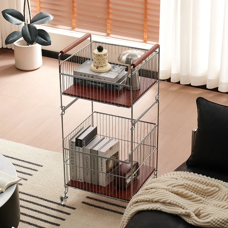 Removable and Mobile Laundry Basket for Dirty Clothes, Balcony Laundry Room, Multi-level Floor Standing Storage Rack