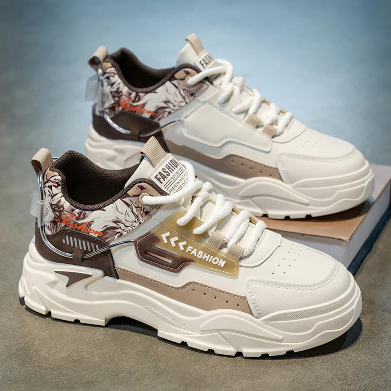 

Спортивная обувь Кроссовки на толстой подошве Мужская мода Кружева Новые тенденции 2025 Теннис для мужчин Дизайнерская обувь Мужская повседневная уличная мужская обувь