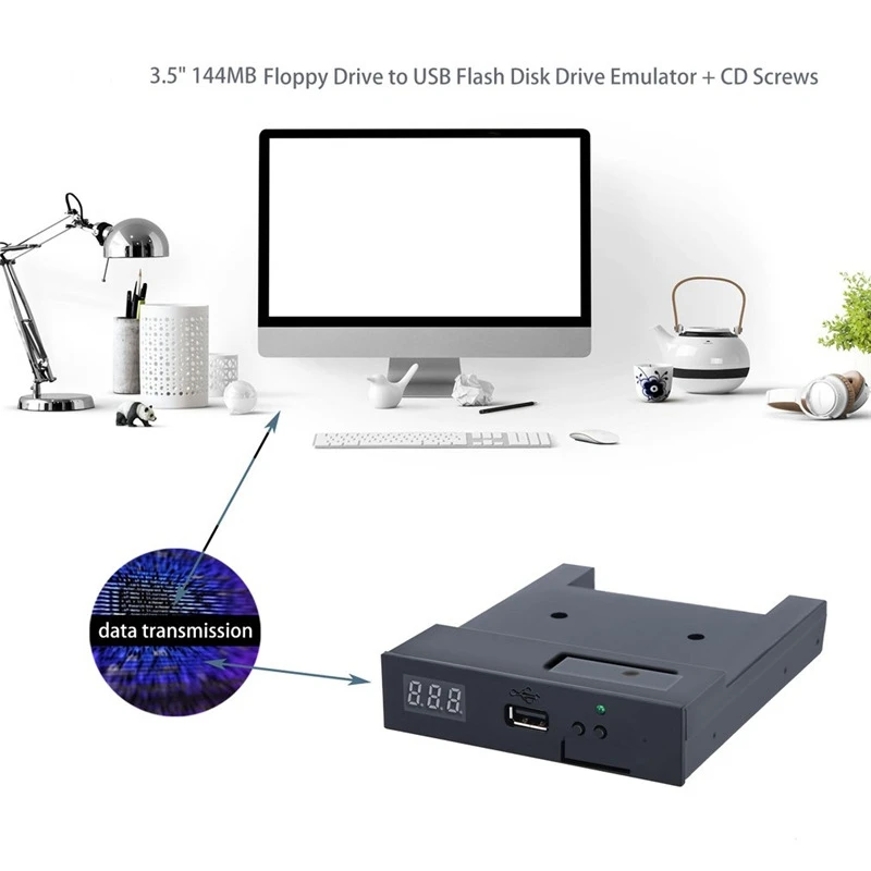 AF91-U100K 3.5In 1.44MB 1000 ฟล็อปปี้ดิสก์ไดรฟ์ USB จําลองจําลองสําหรับคีย์บอร์ดดนตรี 34Pin Floppy Driver Interface