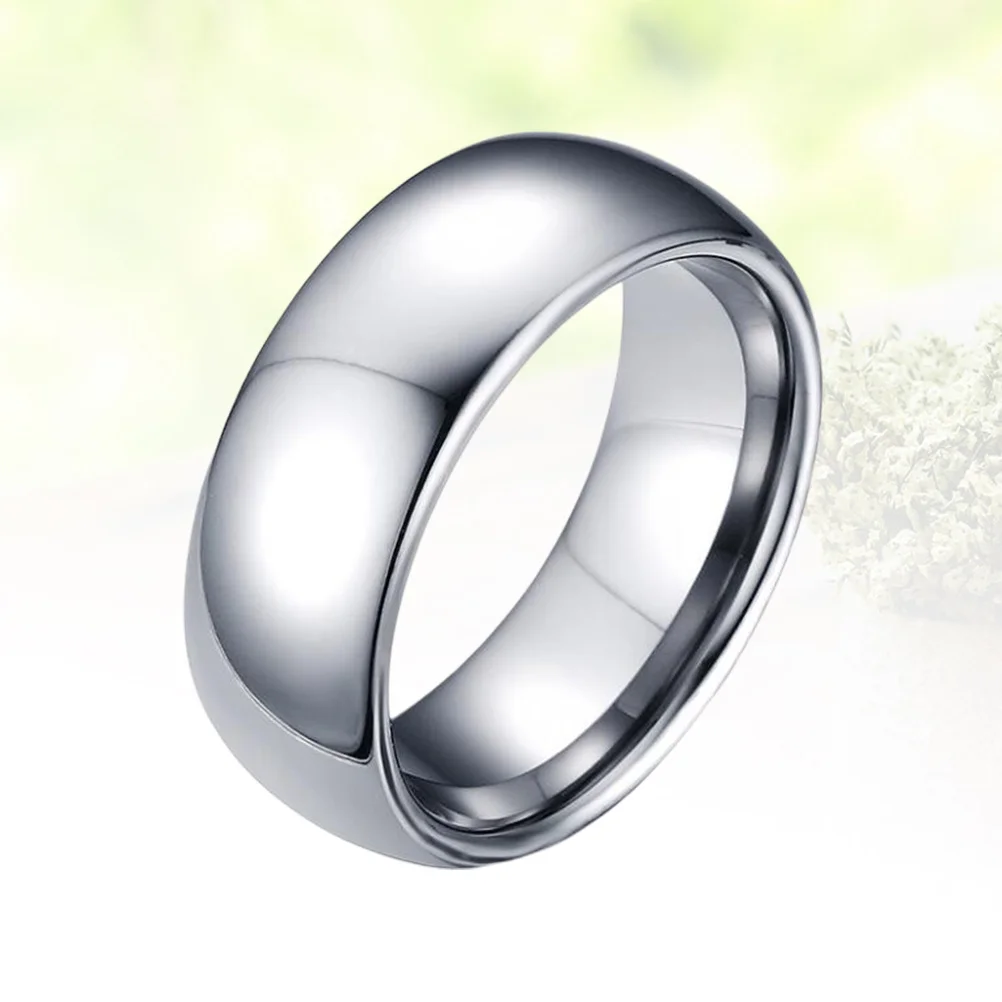 

Tungsten Ring Mens Jewelry High Polished Elegant Classic Design Size 8 Perfect for Any Occasion Gift