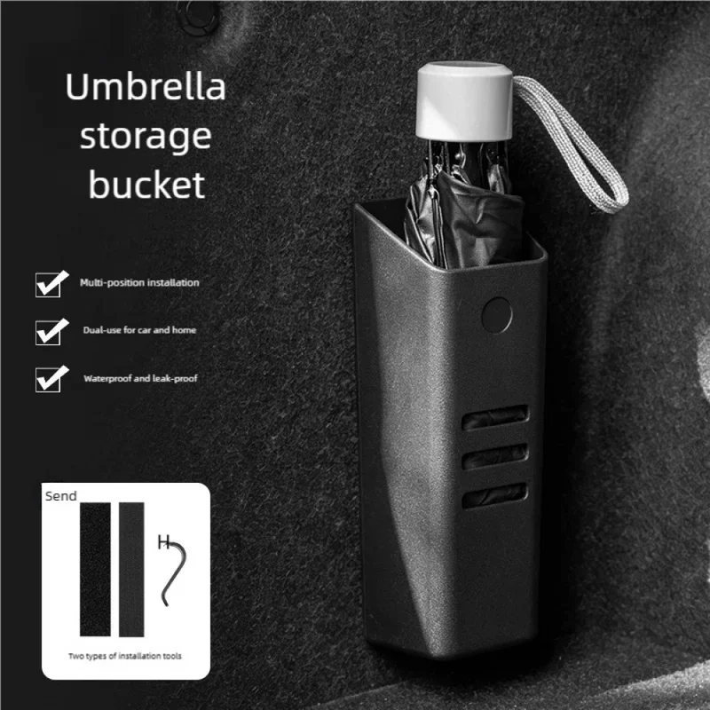 Multifunctional Umbrella Storage Box, Electric Motorcycle Umbrella Holder, In-Car Anti-Drip Storage Bucket