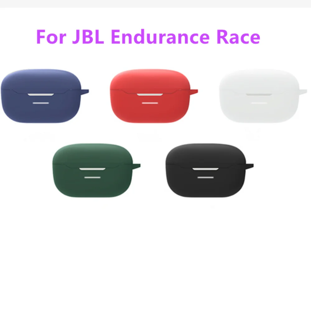 Однотонный чехол для наушников JBL Endurance Race чехол, Мягкий противоударный силиконовый чехол для наушников