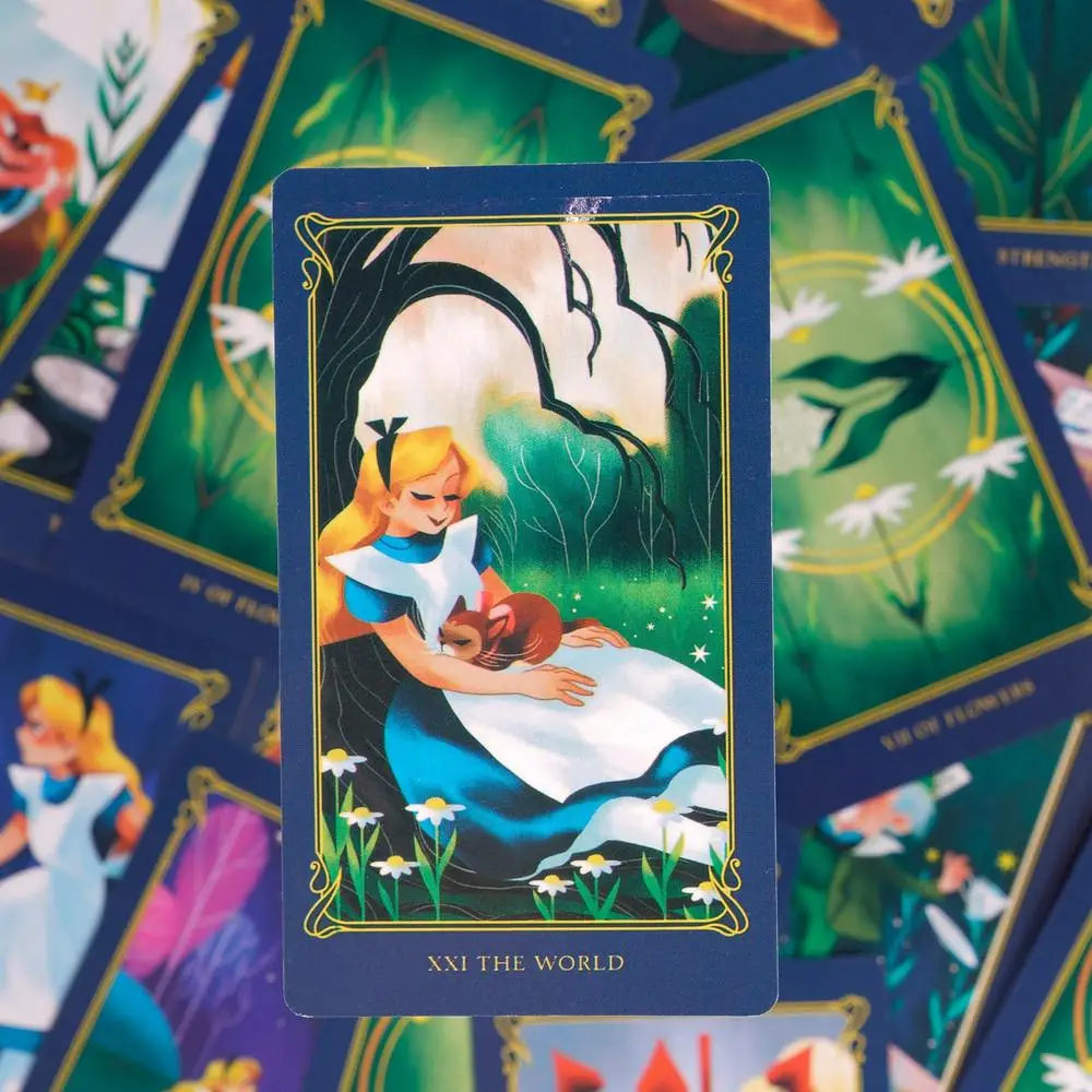 Alice Tarot Decks 78 kart dla początkujących Wróżenie Talia kart tarota Stół do gier planszowych Ulubione imprezy Język angielski