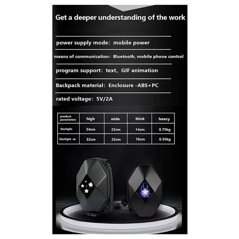 

Motorcycle Shoulder Bag LED Lights Bluetooth DIY Carbon Fiber Motorcycle Riding Bag Full Helmet Sports Waterproof Bag