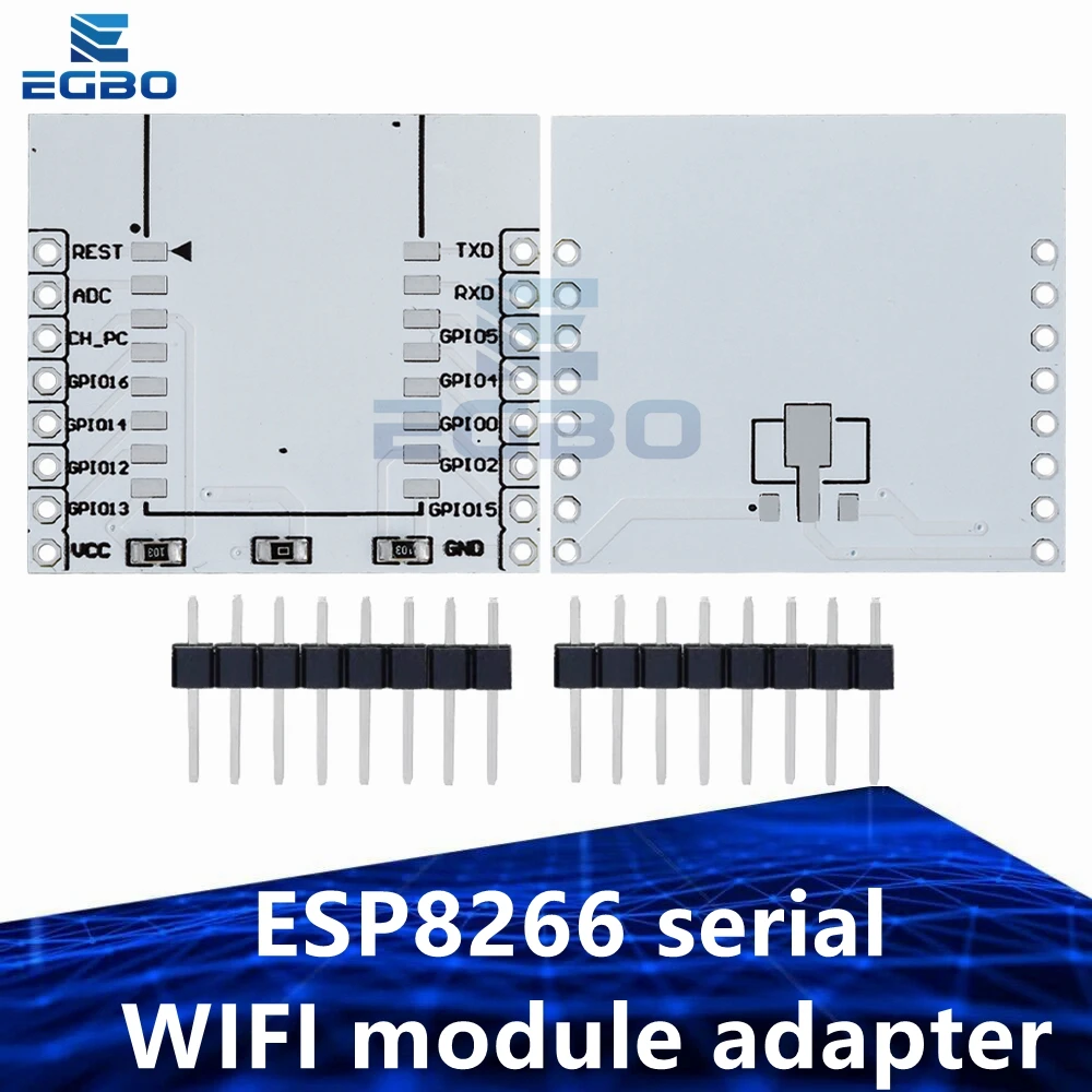 ‌ ESP8266 مجلس تطوير محول WiFi التسلسلي |   وحدة اندلاع عالمية لـ ESP-07/08/12E/12F مع 3.3 فولت/5 فولت