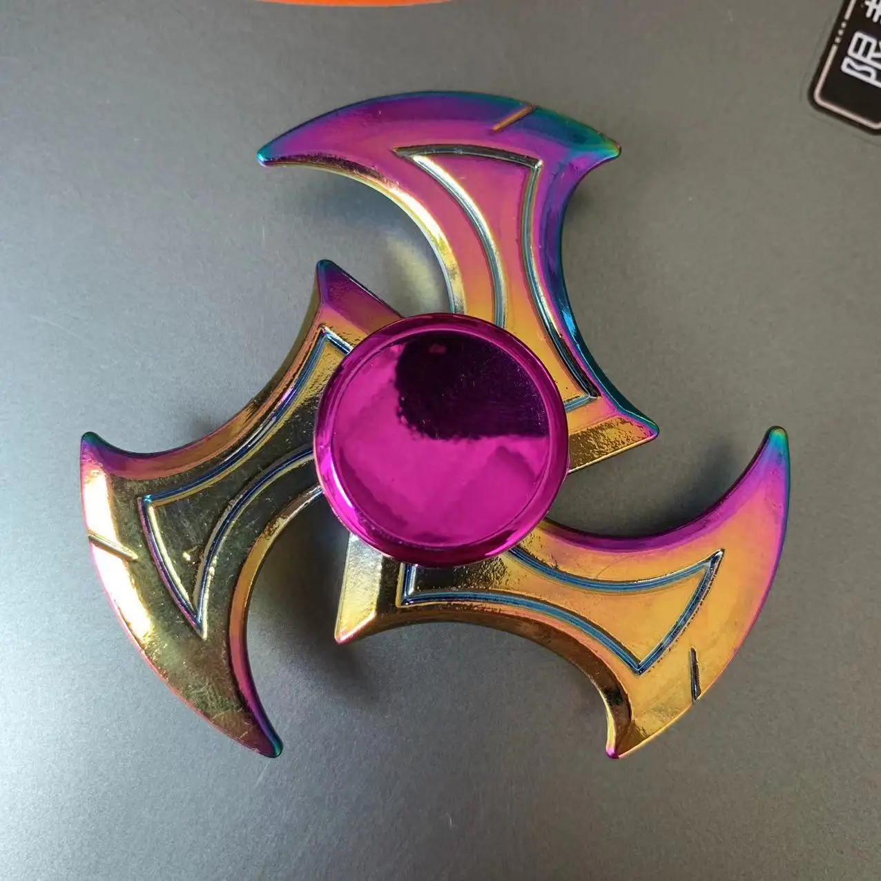 

Desktop ornaments New Fingertip Gyro Creative Home decoration Metal Rainbow Fidget Spinner Gradient Color Hand Spinner