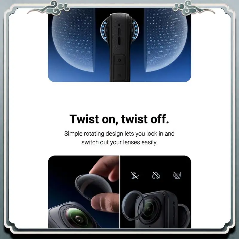 ABIJ-For Insta 360 X5 Accessories Standard Lens Guards For Insta360 Lens Protection Reinforced Glass