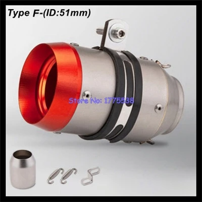 51mm 60mm Universal Motorcycle Exhaust Escape Moto Muffler for KTM RC 125 250 390 DUKE Z900 S1000RR CBR1000 MT09 MT07 Tmax530 R3 image 3