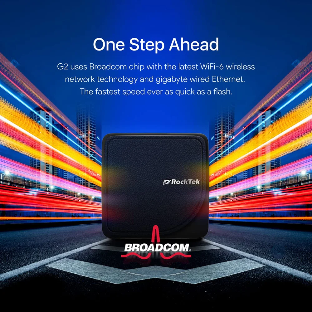 Android 14 ATV Stream RockTek G2 4K TV Box Amlogic S905X4-K مشغل الوسائط Netflix Google معتمد DTS Dolby Audio Vision ATMOS