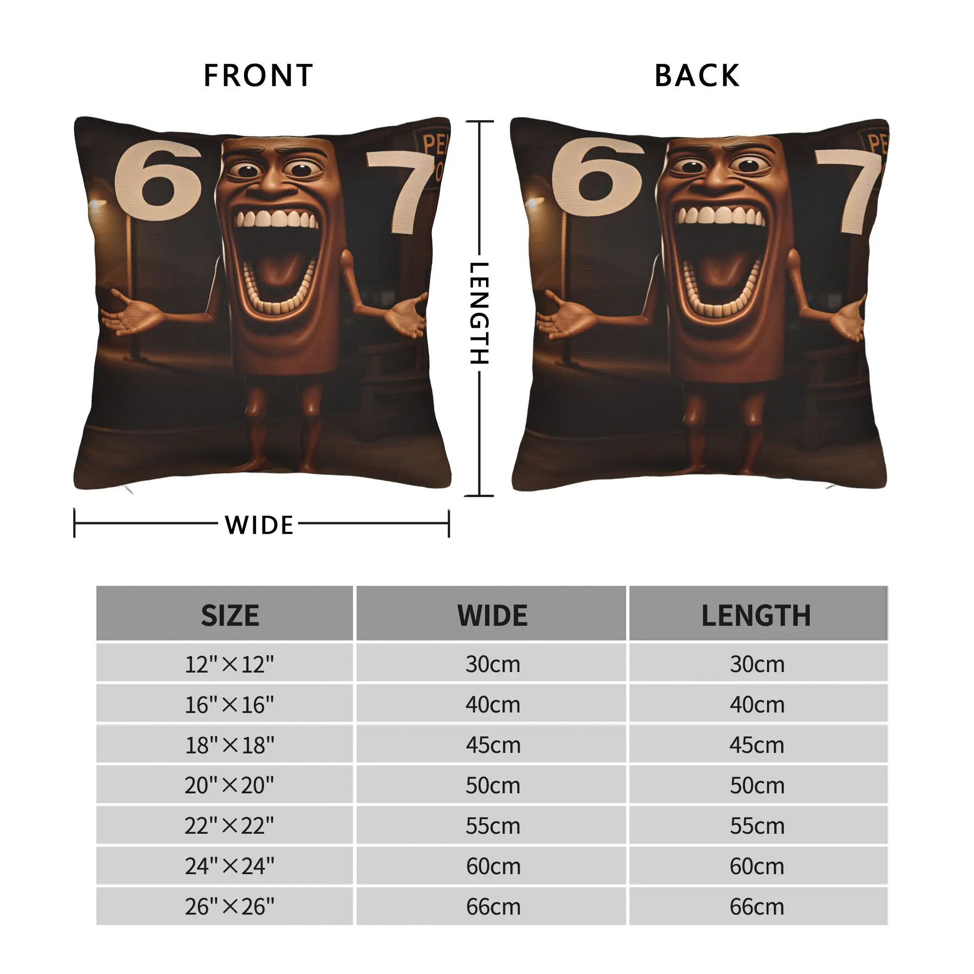 Tung Big Smile Number 67 Night Pillow Cover  Fashion Pillow Case For Chair Sofa Home Decor Soft Cushion Cover Birthday Present