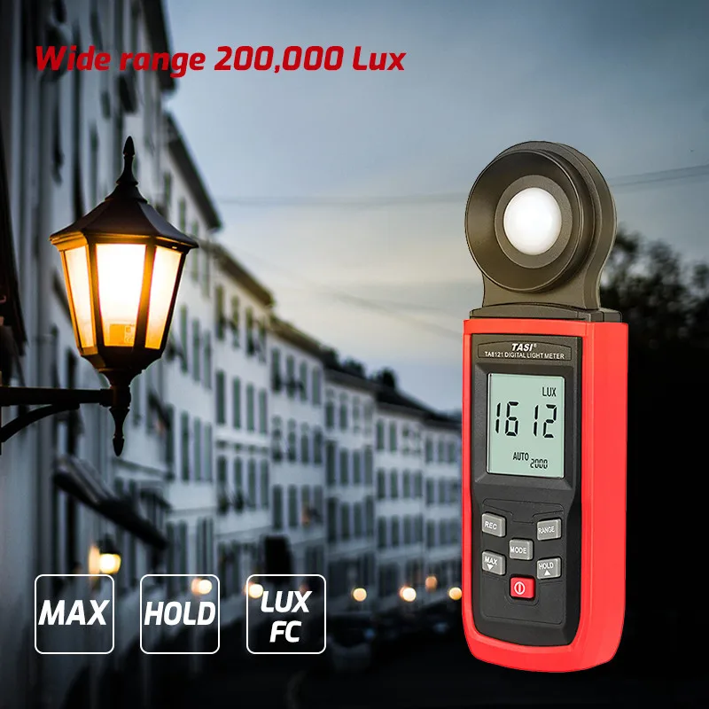 TASI TA8121/TA8123 Illuminometer High-precision Photometer Digital Digital Light Meter 10w Lx/FC Environmental Tester Luxmeter