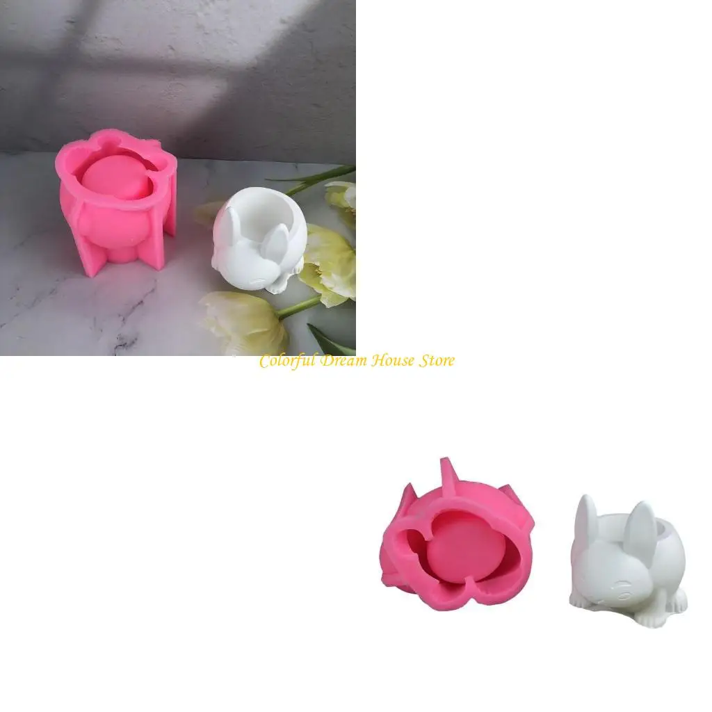 

J7JB DIY Planter Silicone Mould for Concrete Resin Crafts Flower Pot Mould