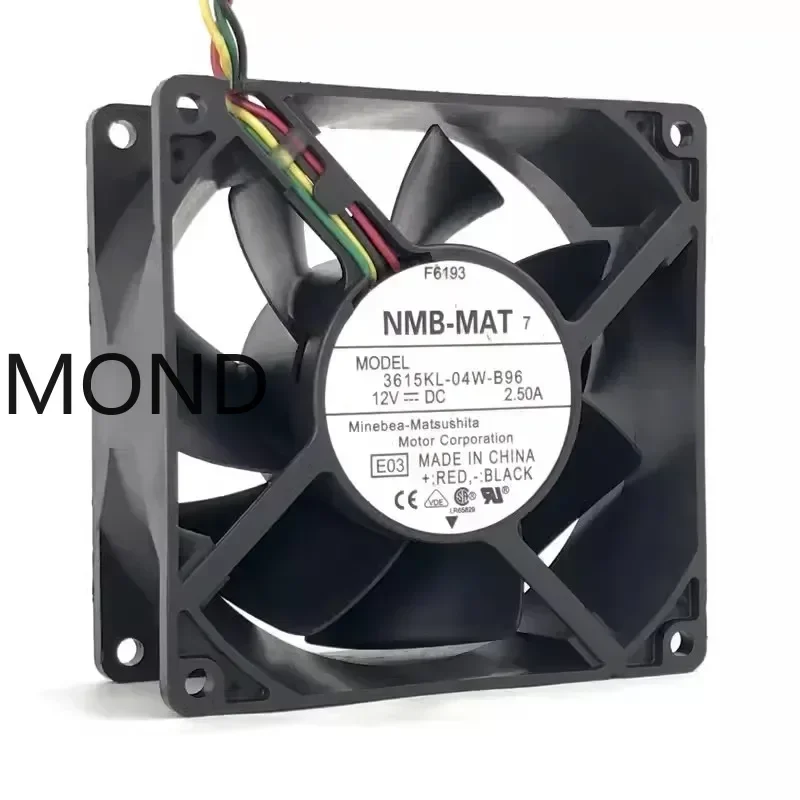 3615RL-04W-B96 Server Fan for NMB NMB-MAT Axial Cooling Inverter Fan High Air Volume PWM 2.5A 12VDC 8038 80*80*38MM 8CM