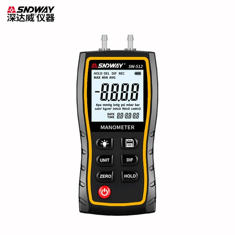 Imagem -02 - Sndway-digital Air Pressure Gauge Manômetro Medidores Diferencial Natural Gás Pressure Gauge Meter Sw512