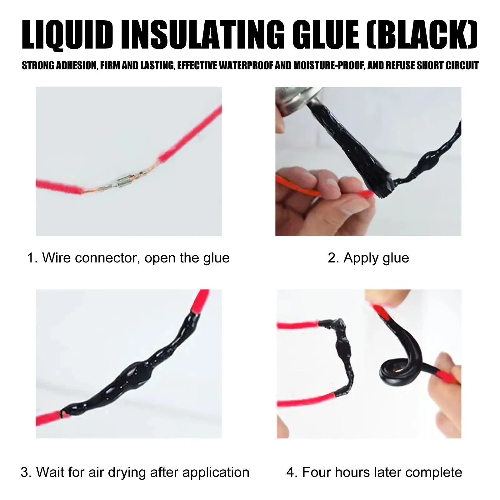 Liquid Insulating Adhesive Tape Repair Rubber Electrical Wire Cable Coat Fix Line Glue Wide Range Liquid Insulation Paste