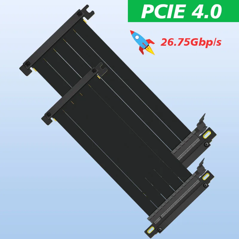 

Скоростной кабель PCI-E 4,0 16x для мини-шасси, Удлинительный кабель для графической карты 4,0 PCI Express Port GPU, расширитель карты