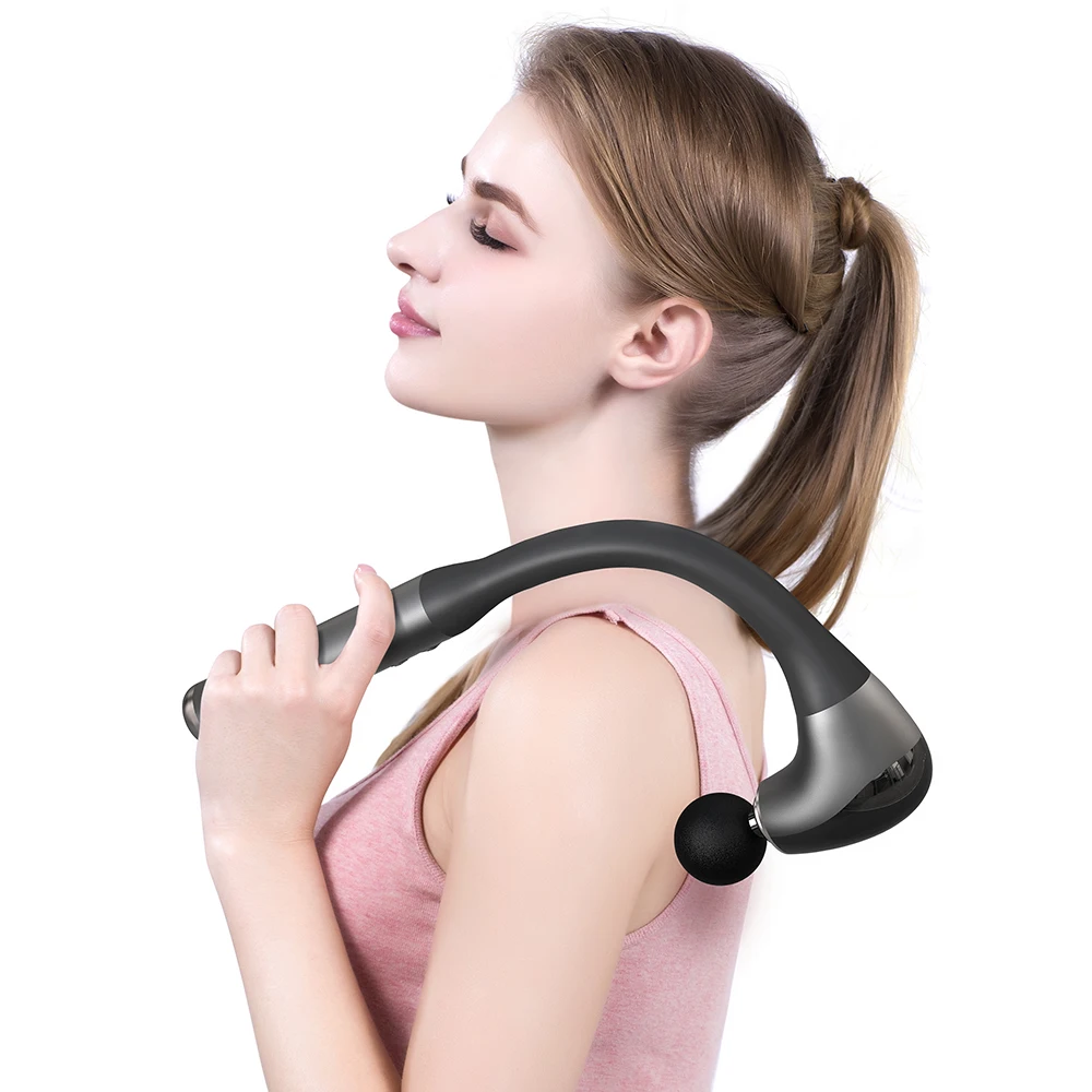 Smart Library Electric Vibrator Deep Tissue Percussion Long Handle Massage Hammer Handheld Muscle Fascial Massage  For Should