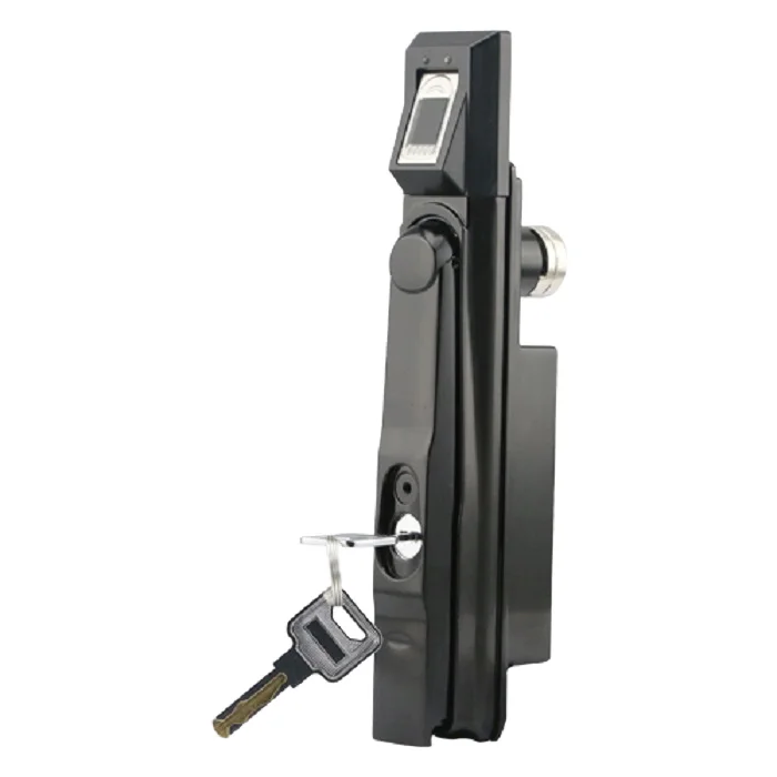 Biometric Access Control Fingerprint Lock with Memory Card and App for Data Center Server Rack Stainless Steel Door