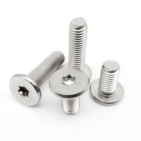 M1.6 M2 M2.5 M3 M4 M5 M6 M8 CM Torx Ultra Thin Head Screw Six-Lobe Super Low Flat Wafer Head Bolt A2-70 304 Stainless Steel