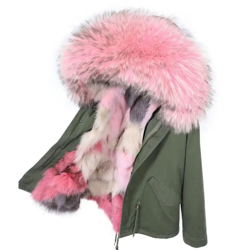 

2026 Maomaokong Winter Jackets For Women Natural Real Fur Coat Fox Fur Collar Inner Fur Parkas Female Cold Coat