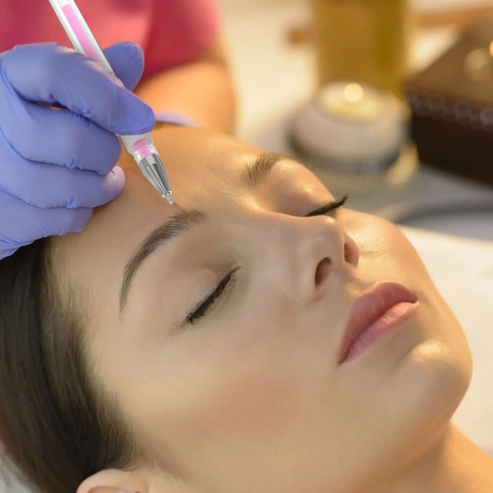 

Eyebrow Microblading Marker Pen Tattoo Stencil Pen White Pink Colors Skin Marking Precise Fine Tip Replacement Refills