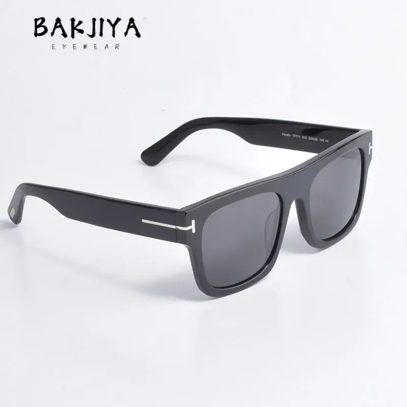 

BAKJIYA New Arrivals Top Acetate Sunglasses Luxury Retro Large Square Frame Thick Men Outdoor UV400 European and American Gafas