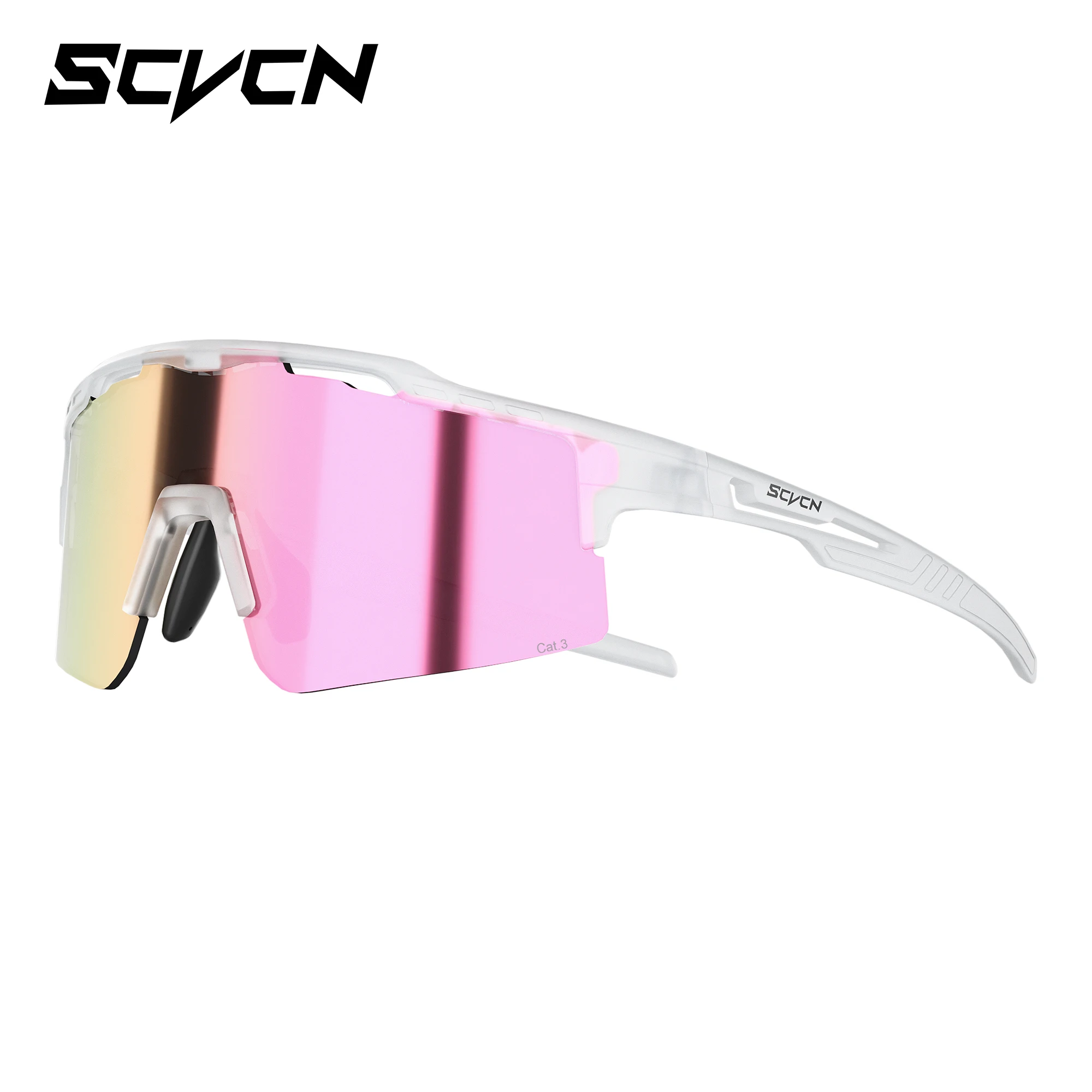SCVCN Heiße Photochrome Radsport-Sonnenbrille UV400 für Damen und Herren, Winddichte Outdoor-Sportbrille für MTB, Rennrad, Wandern und Laufen