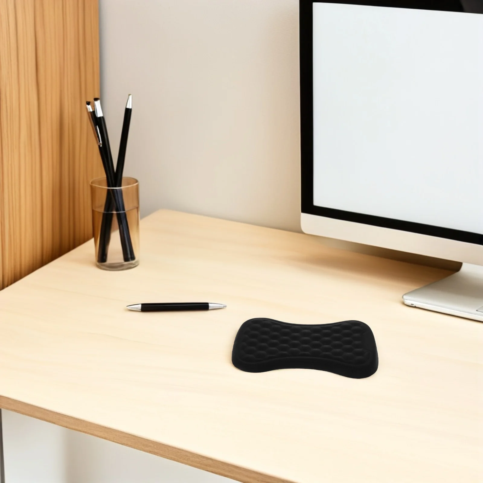 

2Pcs Comfortable Wrist Pad for Computer Smooth Surface Easy Clean Desk Hand Rest for Office Home Gaming Setup Mouse Wrist Pads