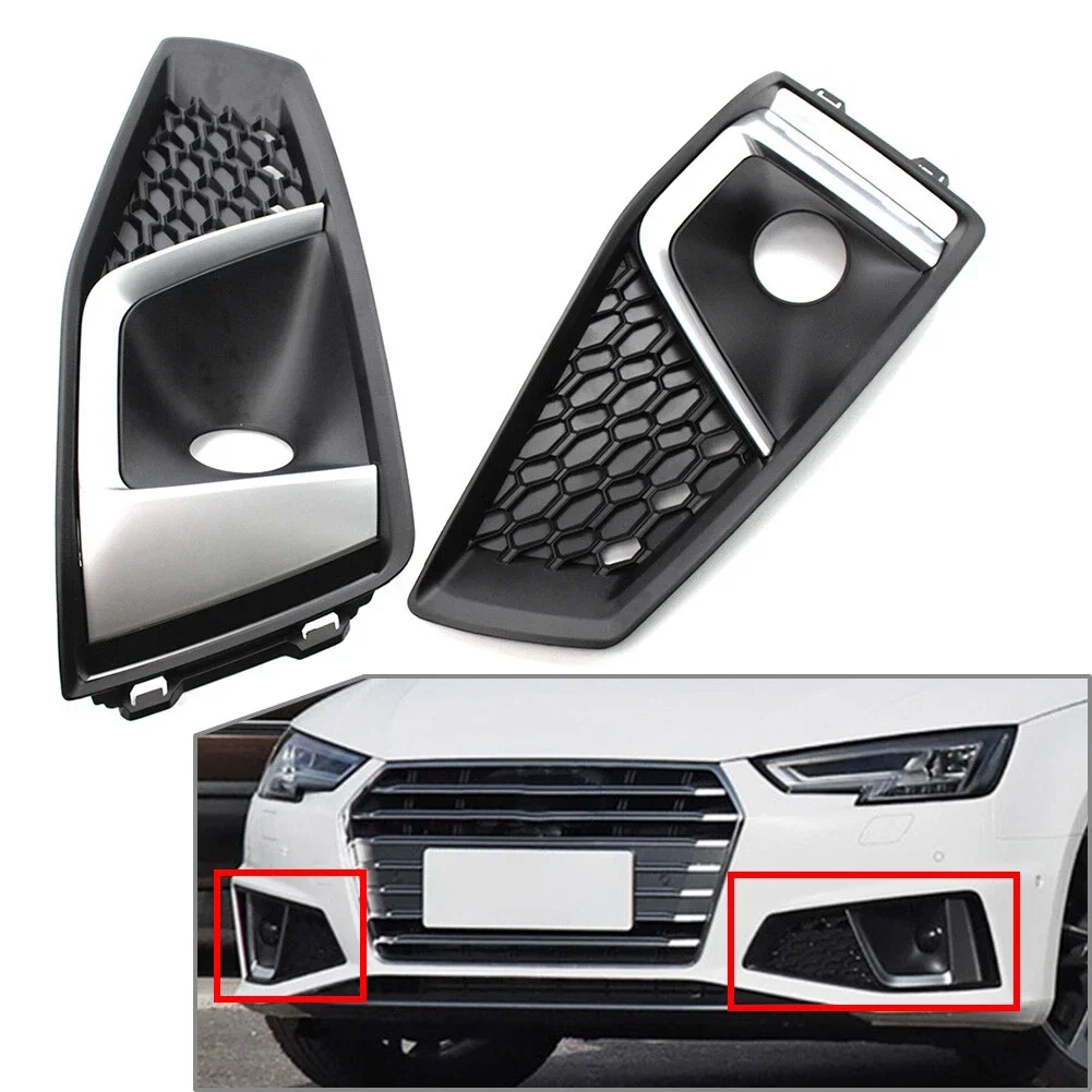 

Для A4L B9 2019 2020 НОВИНКА-автомобильная решетка противотуманной фары из АБС-пластика, сотовая решетка переднего бампера, коробка противотуманных фар OEM 8WD807681J 8WD807682J