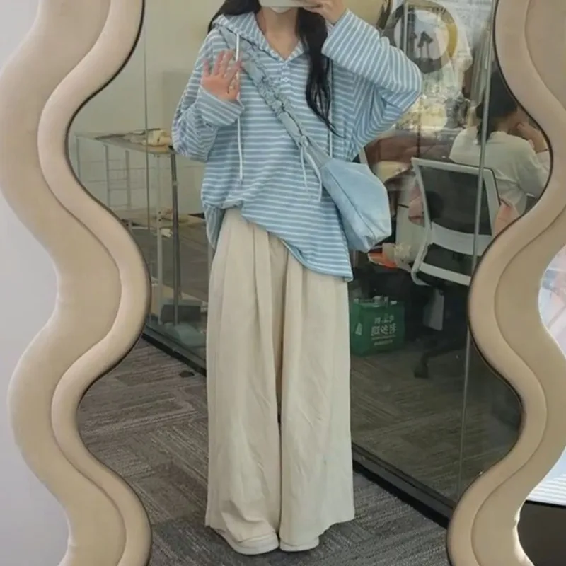 Nieuwe dameshoodie Modestreep Vroege herfst dopamine los en lui Modieus en veelzijdig stijljack Damestop