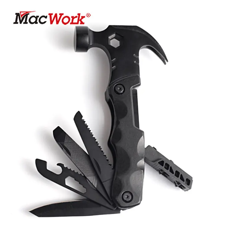 

MacWork 11-IN-1 Multi Function Pliers Hammer Knife Saw File and Screwdriver In One Camping Tools