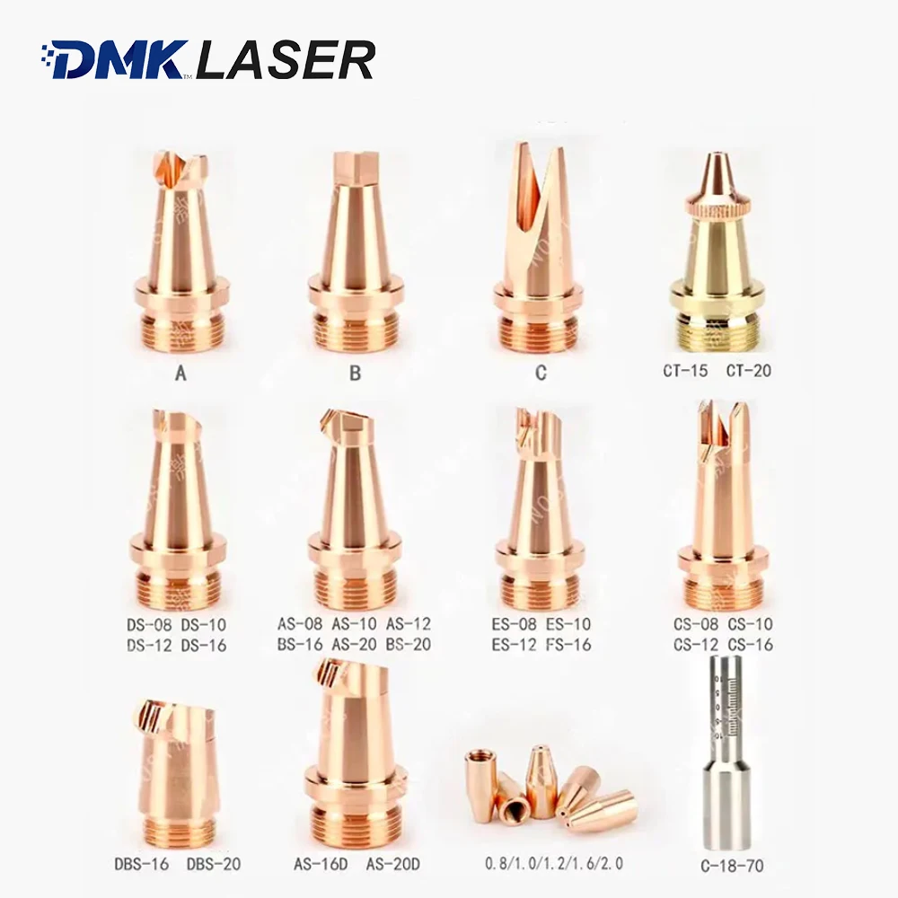 Ugello della testa di saldatura laser a fibra DMK per SUP20S/HW960/HW970/Raytools BW101-GS/Xinghong Testa di saldatura laser a fibra