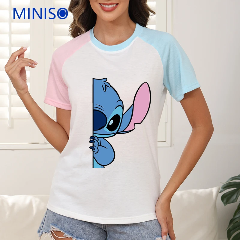 

Y2k T-shirt Female Summer O-Neck Disney Fun Cartoon Women's T-shirts Soft Comfortable Top Woman Clothing