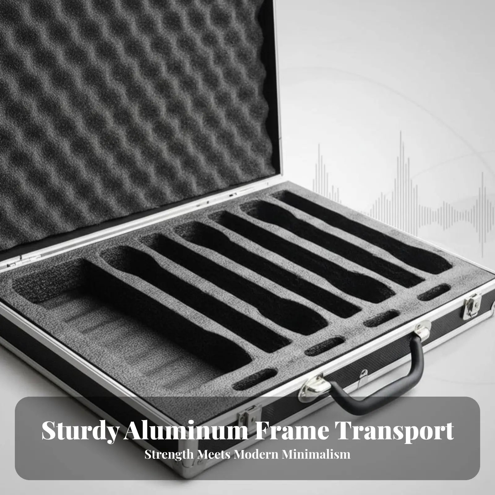 8compartment Wireless Microphsingle Case Padded Interior Microphsingle Travel Case Impact-Resistantproof Secure Latches