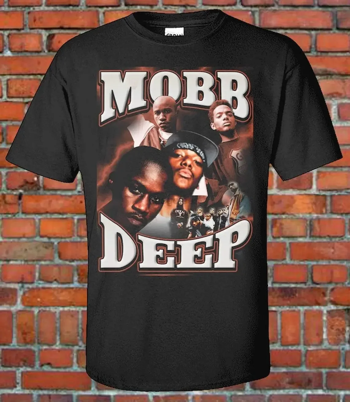 Mobb Deep 90s Style Bootleg Vintage Rap Hip Hop T shirt Queen Bridge New York RIP Prodigy Havoc The Infamous Nas Fullsize S-5XL