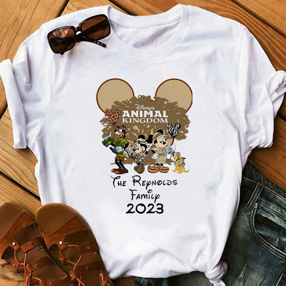 Disney Animal Kingdom Mickey Squad T Shirt Women Fashion 2023 Summer Top T-shirt Female Family Vacation Y2k Clothes Tops