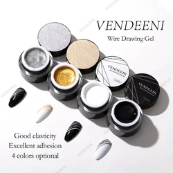 Vendeeni 4 Colors Spider Line Gel Nail Polish For Nail Art UV Spider Painting Line Gel Varnish Elastic Wire Drawing Gel Lacquer