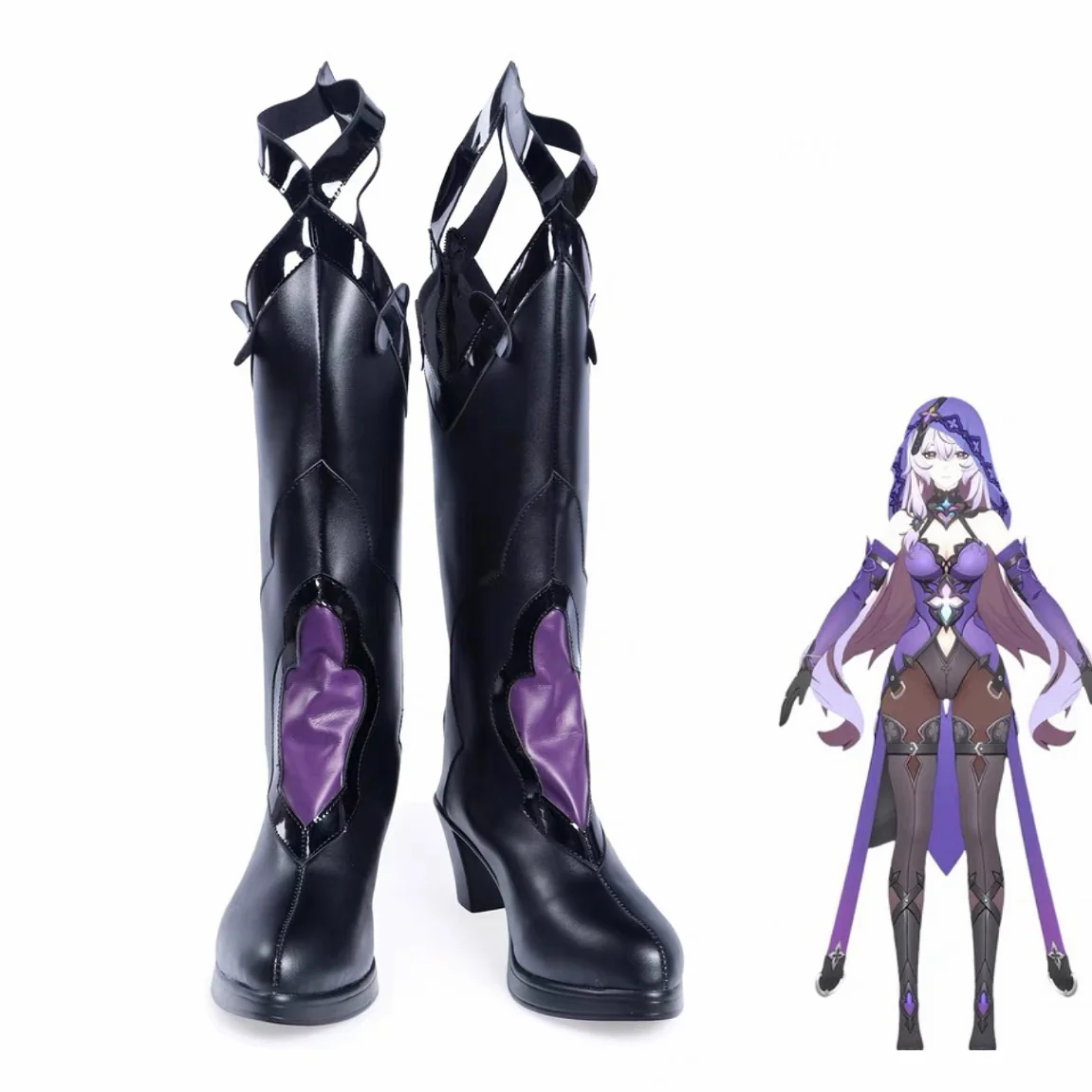 

Honkai Star Rail Black Swan Cosplay Shoes Boots Anime Halloween Costumes Game