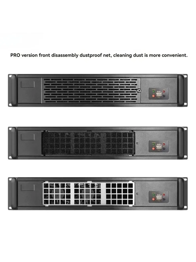 2u Chassis Mini Industrial Server in-line HDD Enterprise Hotel Air Cooled Quiet Simple Fan