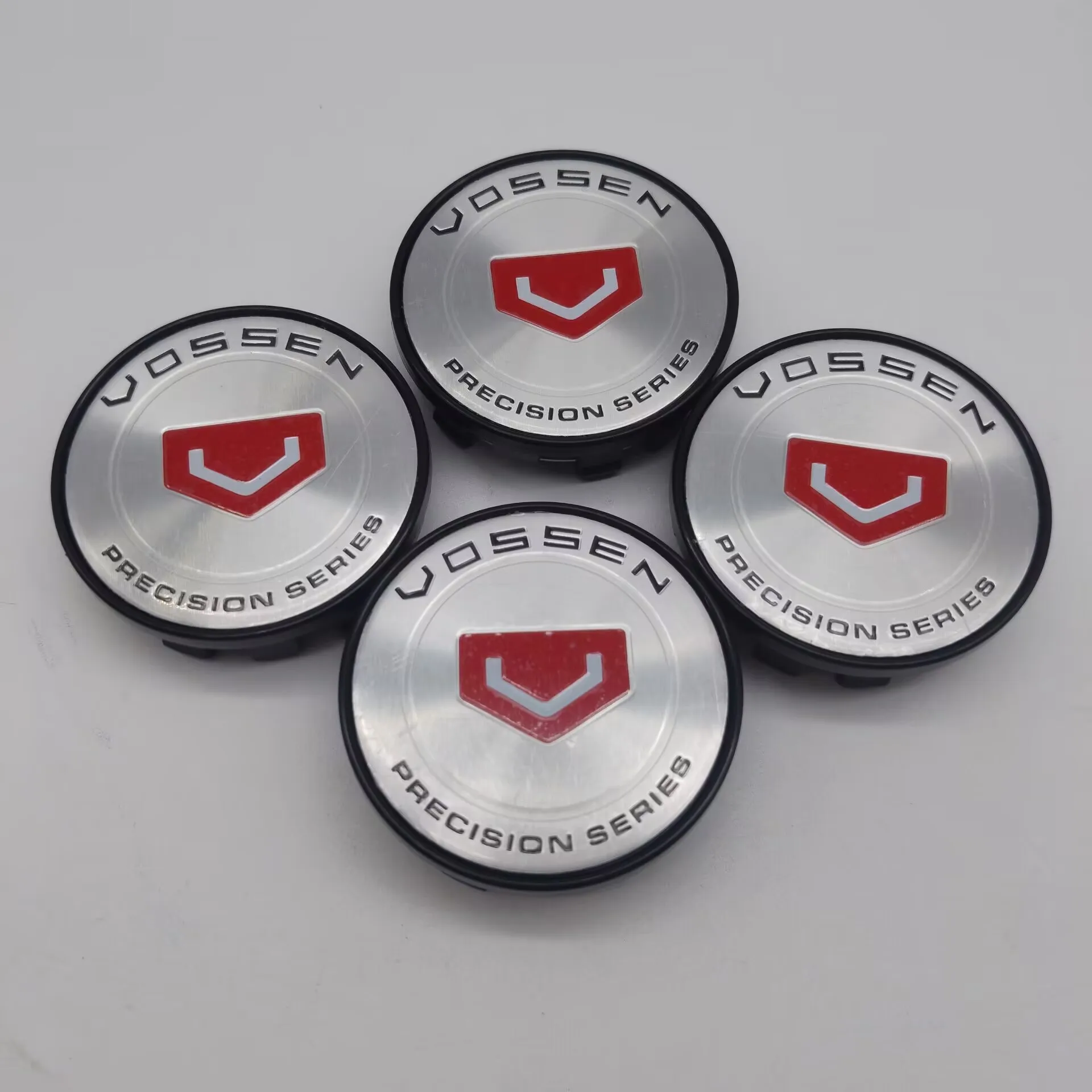 Комплект из 4 колпачков для дисков (54 мм (внешний диаметр), 50 мм (внутренний диаметр) с логотипом Vossen), центральные колпаки для колес, заглушки для дисков, автоаксессуары