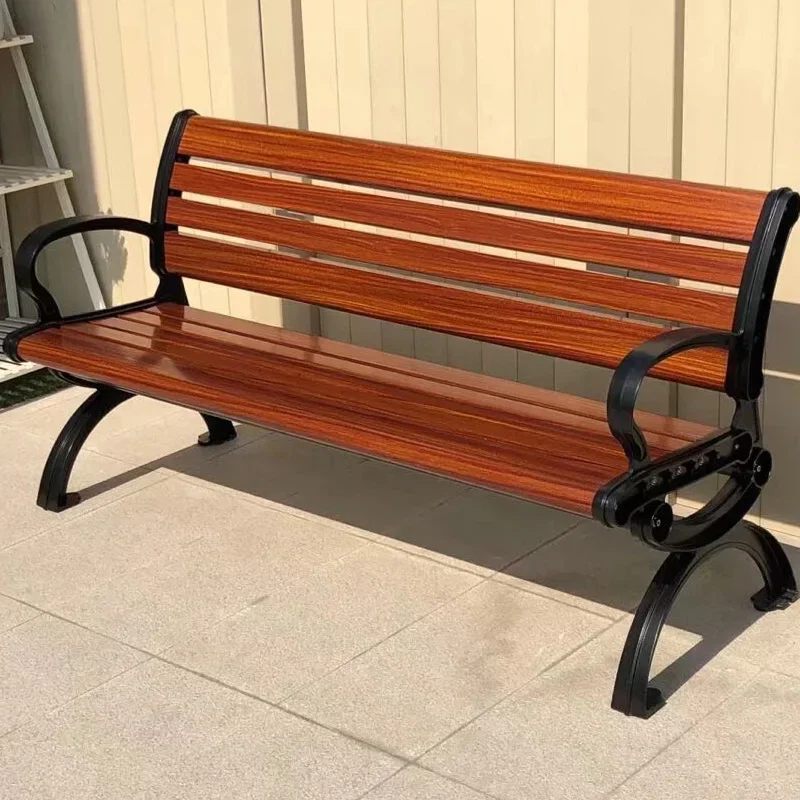 

Outdoor Park Bench cast aluminum waterproof sun protection leisure backrest outdoor courtyard garden bench