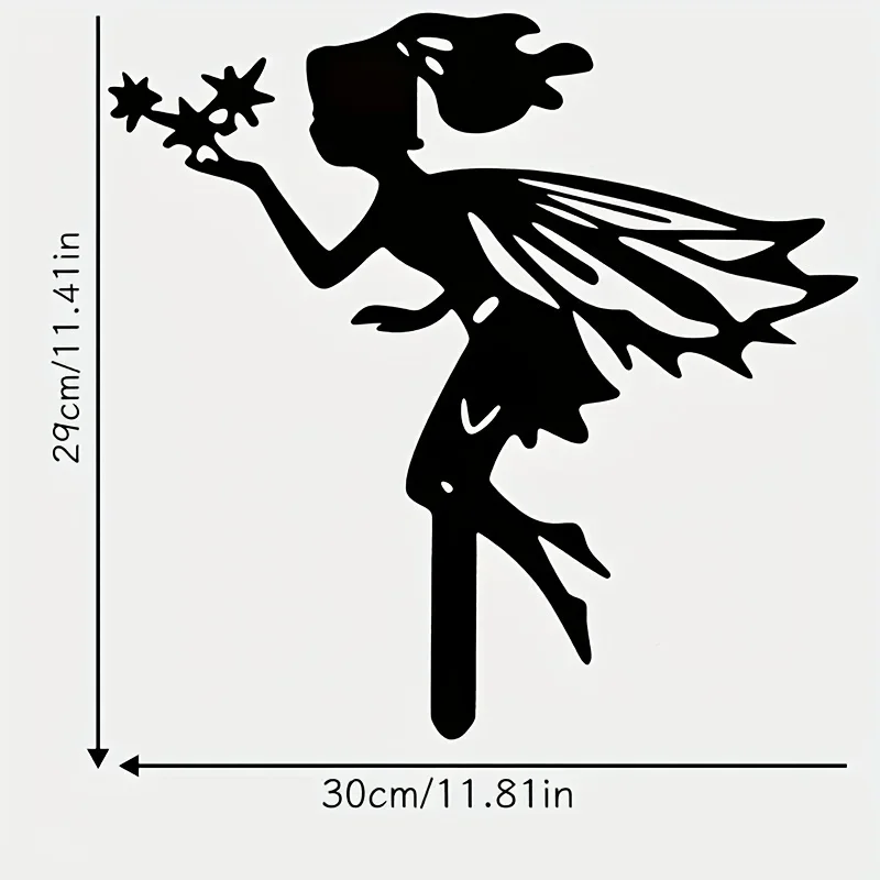 1 pz fiore fata elfo decorazione del giardino inserto a terra metallo FairyArt giardino cortile prato decorazione ferro arte Silhouette