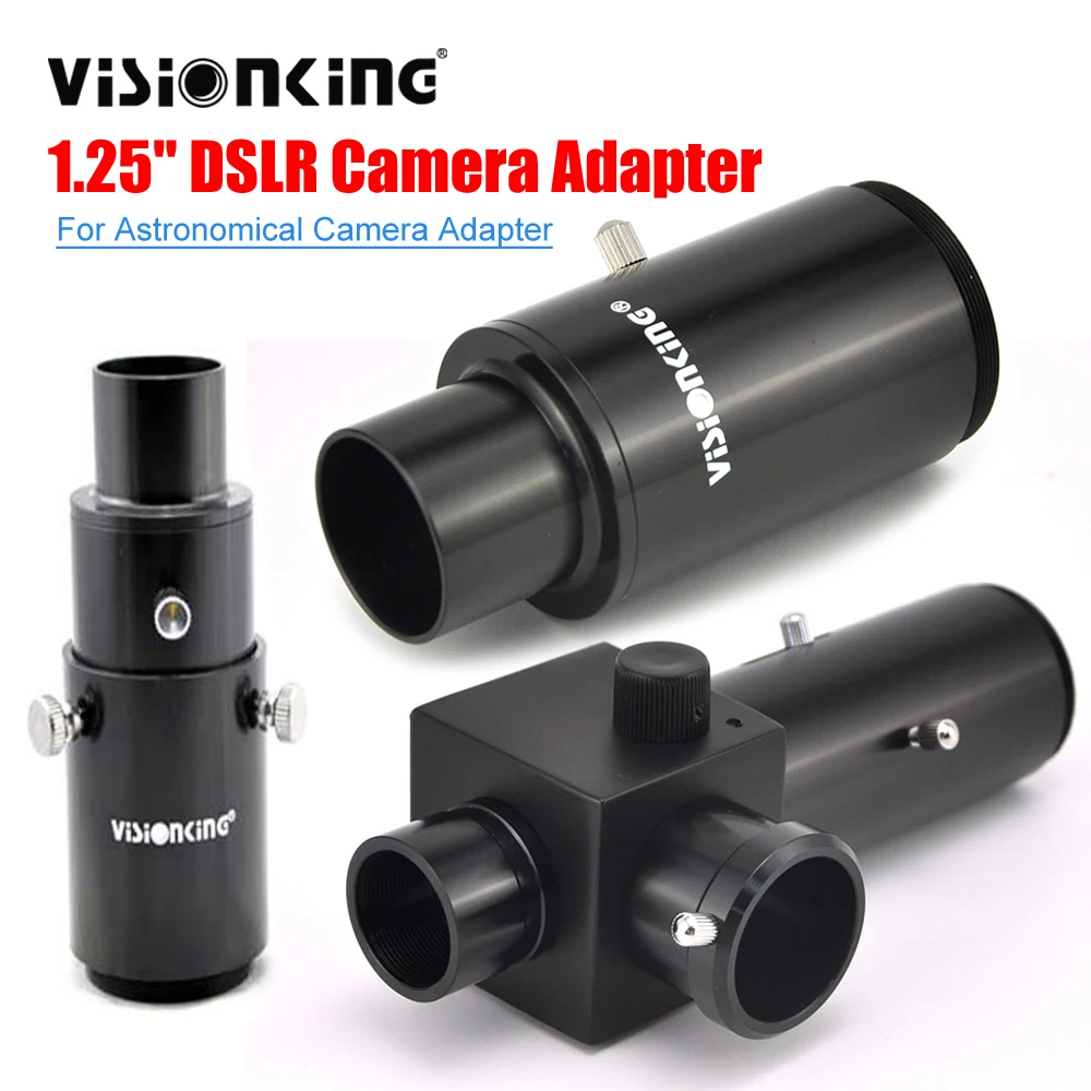 Visionking 1.25" Variable Projection Metal Camera Adapter Adjustable Astronomical Telescope Astrophotography Flip Mirror Adapter