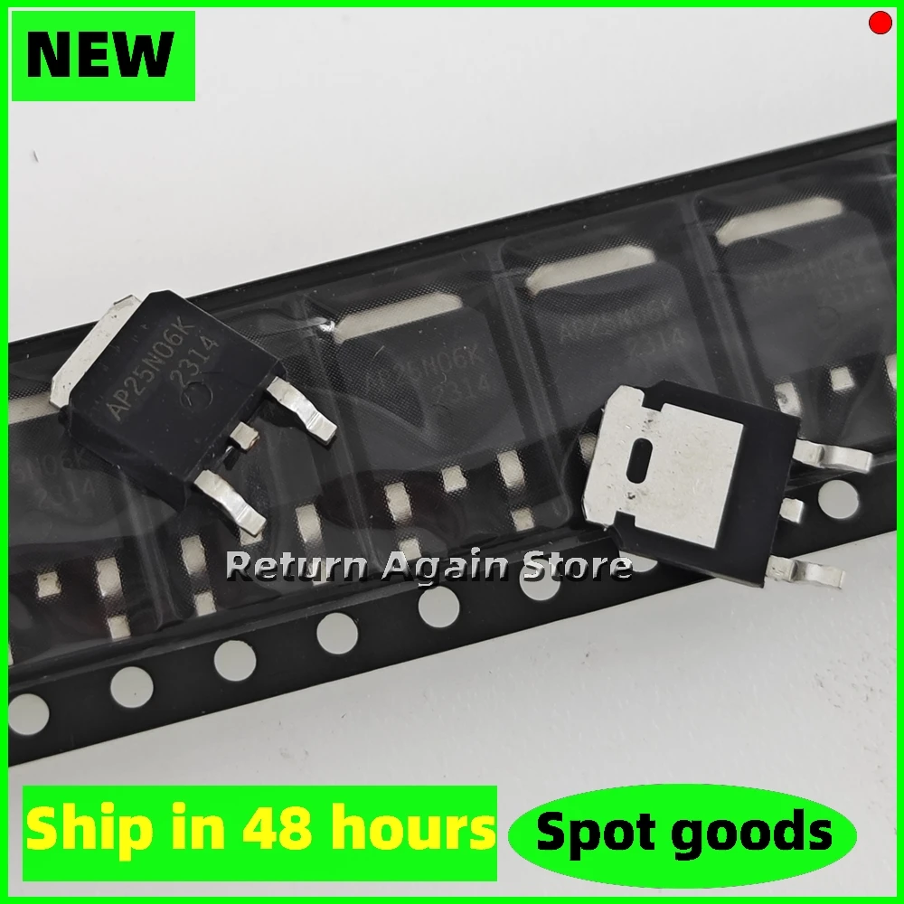 10 ชิ้น/ล็อต AP25N06K 60V 30A MOSFET TO-252 25N06 AP25N06