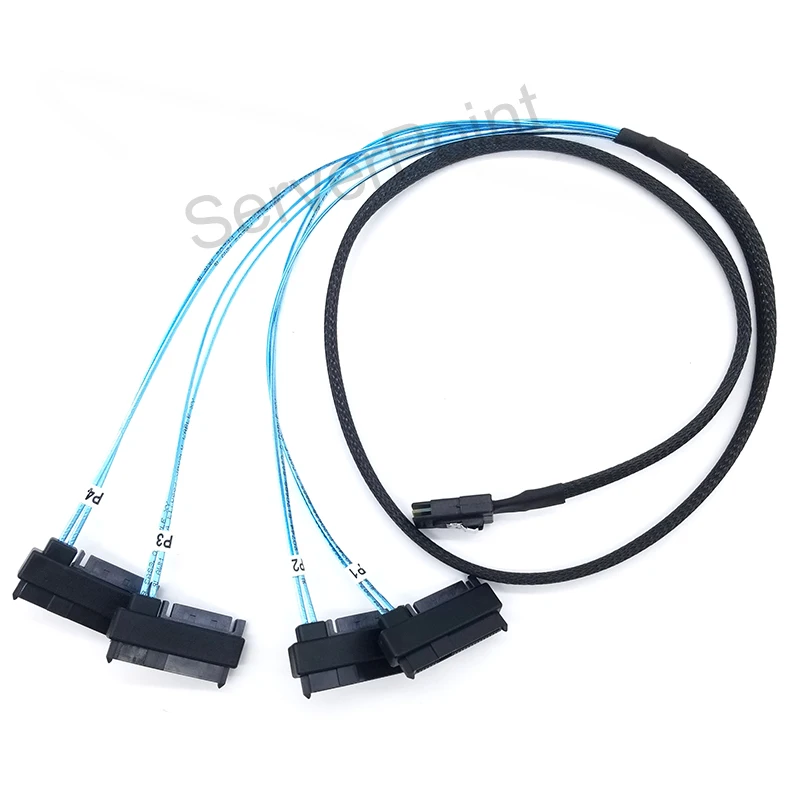 Brand New 1M Mini SAS SFF-8087 36P to 4 * SFF-8482 SAS SAS29+15P Connector Cable 4 SAS hard drive transmission cable