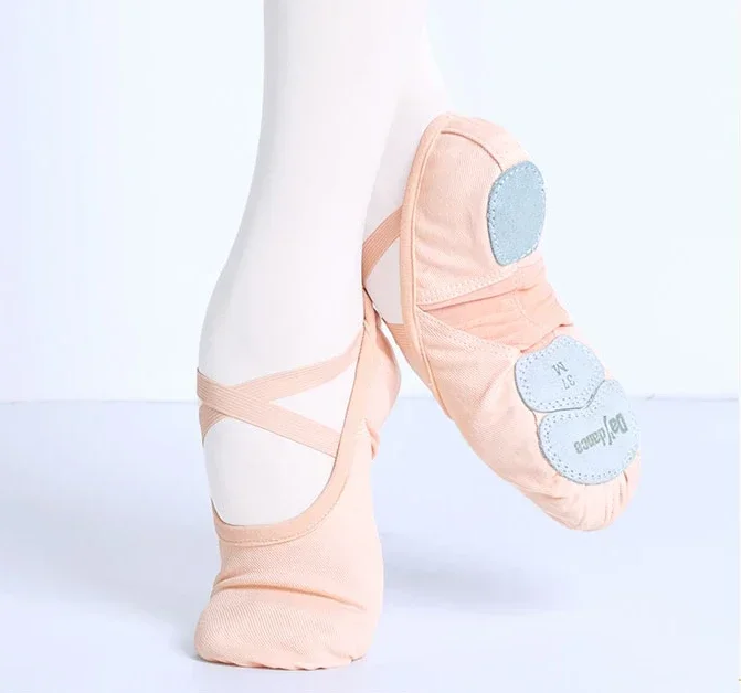 Scarpe da yoga per ginnastica professionali Morbide tre suola divisa Scarpe da ballo classiche per ragazze da donna Pantofole da balletto con giunture in rete elasticizzata