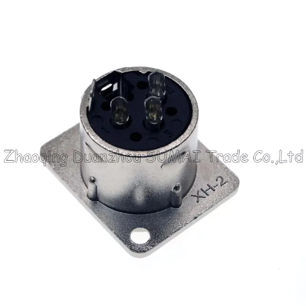 Silvery Metal Audio MIC Connector XLR 3 Pin Female Chassis Mount Type Socket,Push Types Audio Panel Sockets