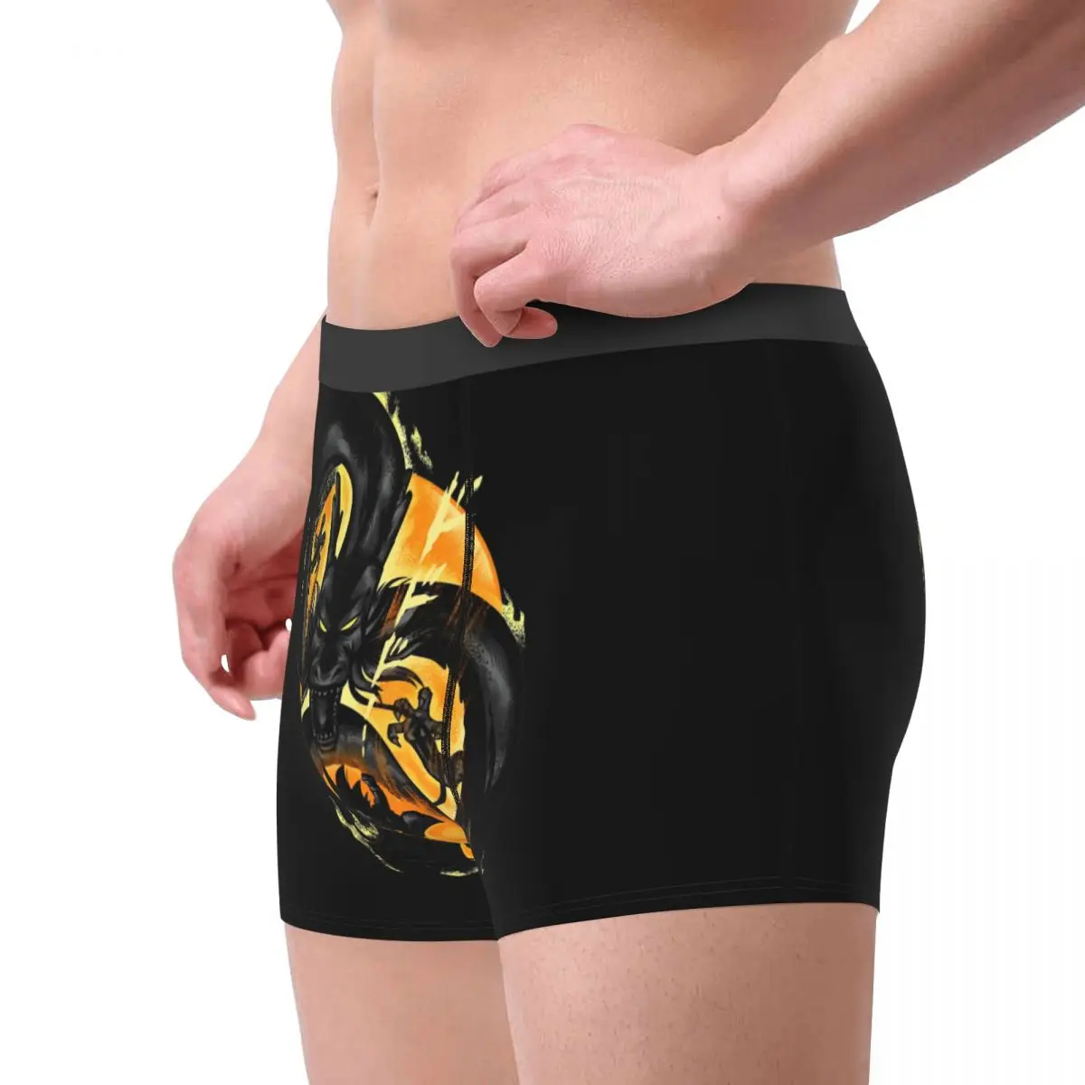 Men's Dragon Ball Z Attack Of Shenron Boxer Shorts Panties Breathable Underwear Homme Funny Plus Size Underpants