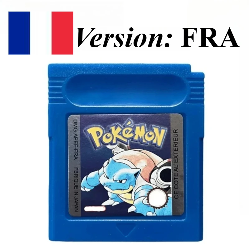 Pokemon FRA French 7 Styles Game Card Grey/Red/Yellow/Gold/Crystal/Blue/Green for GBC GBA SP High Quality Game paradise image 3