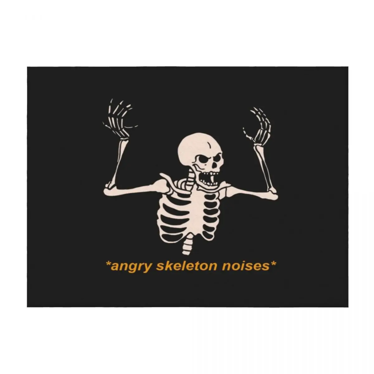 

Angry Skeleton Noises Spooky Scary Skeleton Meme Throw Blanket Sleeping Bag Giant Sofa Flannel wednesday Blankets